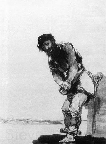 Francisco de goya y Lucientes Chained Prisoner Norge oil painting art